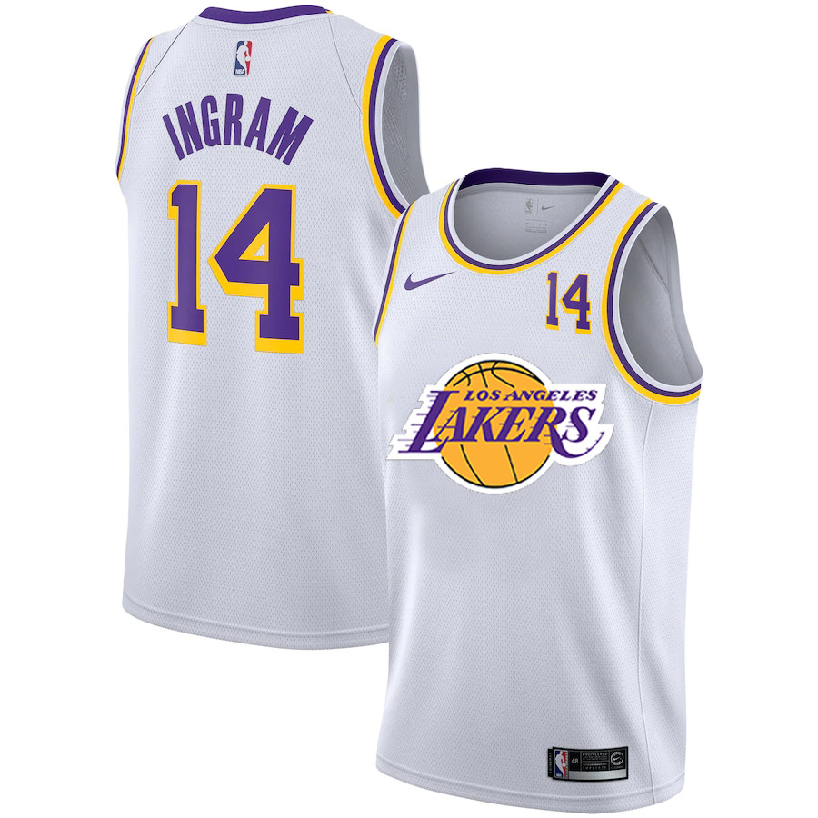 Lakers 14 Brandon Ingram White Nike City Edition Number Swingman Jersey Lakers 14 Brandon Ingram White Nike City Edition Number Swingman Jersey
