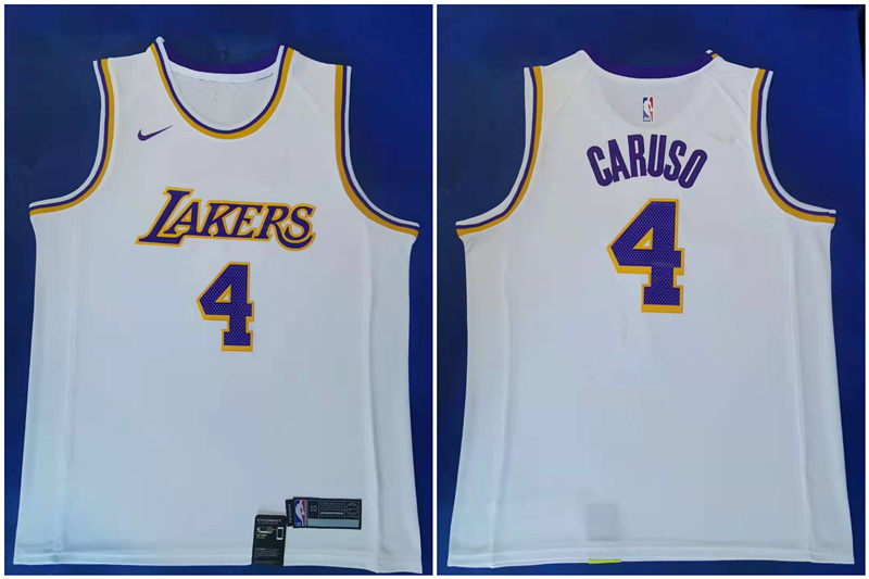 Lakers 4 Alex Caruso White Nike Swingman Jersey Lakers 4 Alex Caruso White Nike Swingman Jersey
