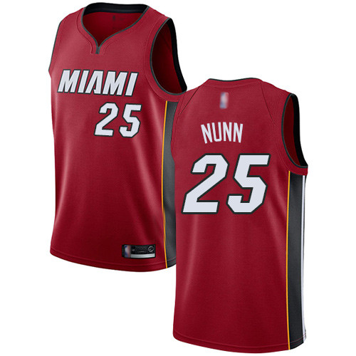 Heat #25 Kendrick Nunn Red Basketball Swingman Statement Edition Jersey Heat #25 Kendrick Nunn Red Basketball Swingman Statement Edition Jersey
