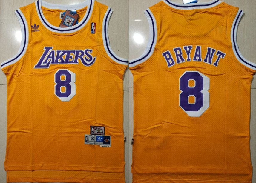 Lakers 8 Kobe Bryant Yellow Hardwood Classics Swingman Jersey Lakers 8 Kobe Bryant Yellow Hardwood Classics Swingman Jersey