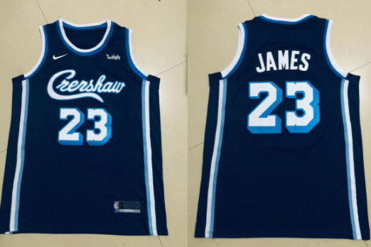 LA Lakers Concept Crenshaw 23 LeBron James Blue Jersey LA Lakers Concept Crenshaw 23 LeBron James Blue Jersey