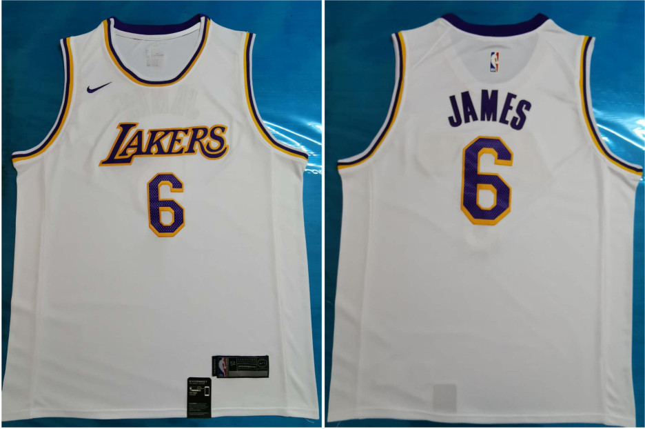 Lakers 6 Lebron James White Nike Swingman Jersey Lakers 6 Lebron James White Nike Swingman Jersey