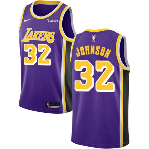 Lakers #32 Magic Johnson Purple Basketball Swingman Statement Edition Jersey Lakers #32 Magic Johnson Purple Basketball Swingman Statement Edition Jersey