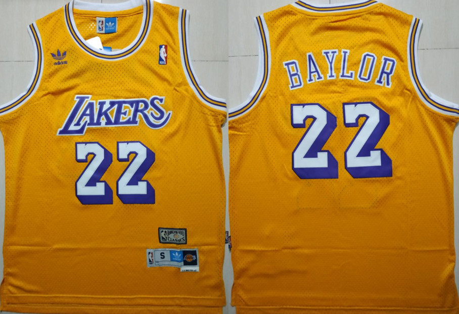 Lakers 22 Elgin Baylor Yellow Hardwood Classics Jersey Lakers 22 Elgin Baylor Yellow Hardwood Classics Jersey