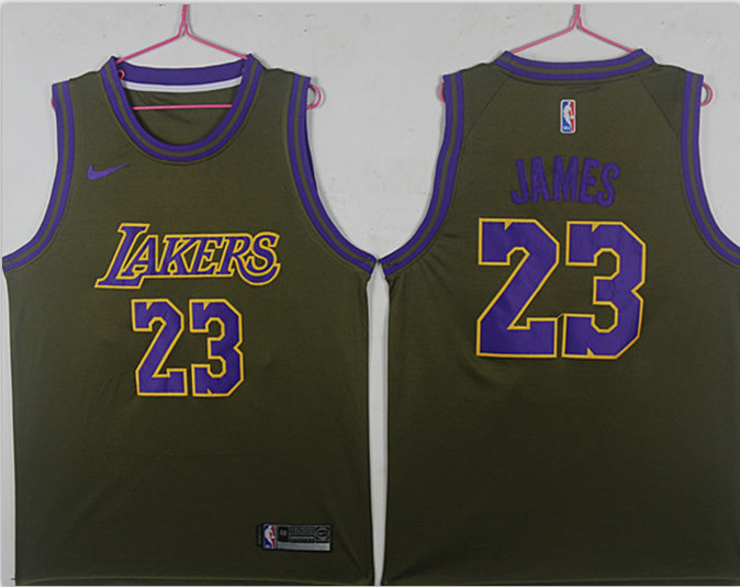 Lakers 23 Lebron James Olive Nike Swingman Jersey Lakers 23 Lebron James Olive Nike Swingman Jersey