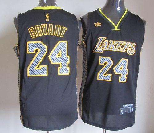 Lakers #24 Kobe Bryant Black Electricity Fashion Stitched NBA Jersey Lakers #24 Kobe Bryant Black Electricity Fashion Stitched NBA Jersey