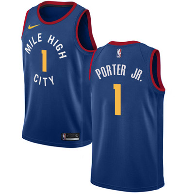 Nike Nuggets #1 Michael Porter Jr. Navy NBA Swingman City Edition Jersey Nike Nuggets #1 Michael Porter Jr. Navy NBA Swingman City Edition Jersey