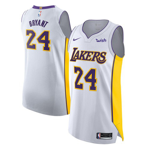 Nike Lakers #24 Kobe Bryant White NBA Authentic Association Edition Jersey Nike Lakers #24 Kobe Bryant White NBA Authentic Association Edition Jersey