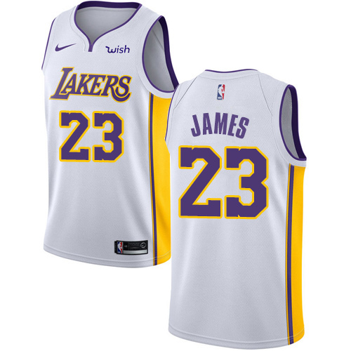 Nike Lakers #23 LeBron James White NBA Swingman Association Edition Jersey Nike Lakers #23 LeBron James White NBA Swingman Association Edition Jersey