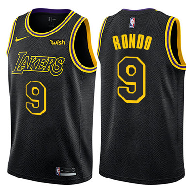 Nike Lakers #9 Rajon Rondo Black NBA Swingman City Edition Jersey Nike Lakers #9 Rajon Rondo Black NBA Swingman City Edition Jersey