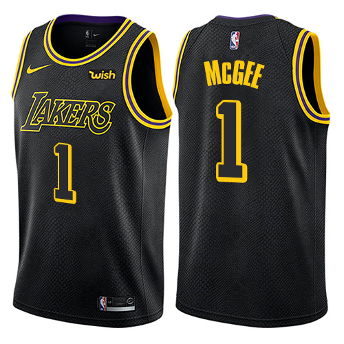 Nike Lakers #1 JaVale McGee Black NBA Swingman City Edition Jersey Nike Lakers #1 JaVale McGee Black NBA Swingman City Edition Jersey