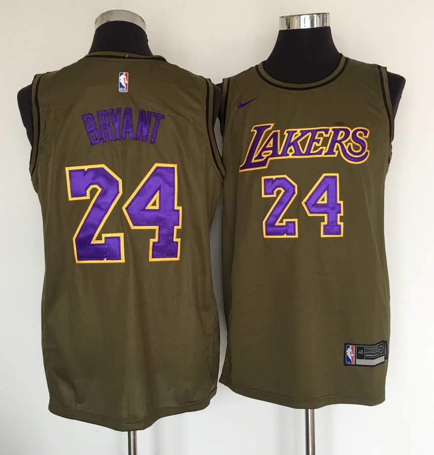 Lakers #24 Kobe Bryant Olive Nike Swingman Jersey Lakers #24 Kobe Bryant Olive Nike Swingman Jersey