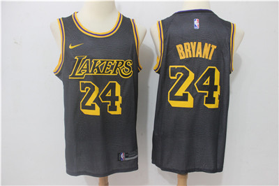 Nike Lakers #24 Kobe Bryant Black City Edition Swingman Jersey Nike Lakers #24 Kobe Bryant Black City Edition Swingman Jersey