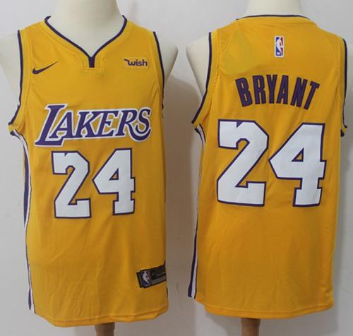 Nike Lakers #24 Kobe Bryant Gold NBA Swingman Jersey Nike Lakers #24 Kobe Bryant Gold NBA Swingman Jersey