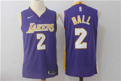 Nike Lakers #2 Lonzo Ball Purple Stitched NBA Jersey Nike Lakers #2 Lonzo Ball Purple Stitched NBA Jersey