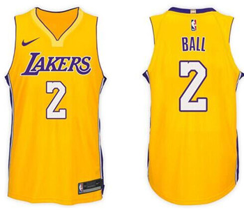 Nike Lakers #2 Lonzo Ball Yellow NikeStitched NBA Jersey Nike Lakers #2 Lonzo Ball Yellow NikeStitched NBA Jersey