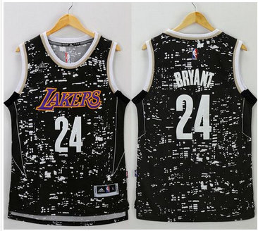 Los Angeles Lakers #24 Kobe Bryant Black City Light Stitched NBA Jersey Los Angeles Lakers #24 Kobe Bryant Black City Light Stitched NBA Jersey