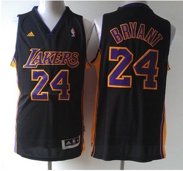 Los Angeles Lakers #24 Kobe Bryant Black Purple Number NBA Jersey Los Angeles Lakers #24 Kobe Bryant Black Purple Number NBA Jersey