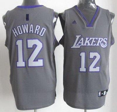 Los Angeles Lakers 12# Dwight Howard Grey Revolution 30 Swingman NBA Jerseys Los Angeles Lakers 12# Dwight Howard Grey Revolution 30 Swingman NBA Jerseys