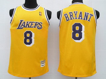 Los Angeles Lakers 8 Bryant Yellow Swingman Jerseys Los Angeles Lakers 8 Bryant Yellow Swingman Jerseys