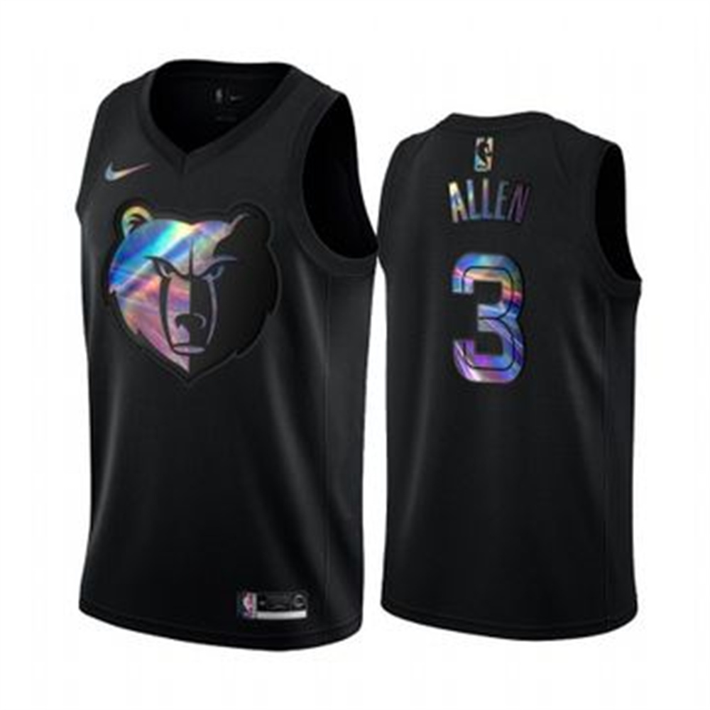 Nike Grizzlies #3 Grayson Allen Men's Iridescent Holographic Collection NBA Jersey - Black Nike Grizzlies #3 Grayson Allen Men's Iridescent Holographic Collection NBA Jersey - Black