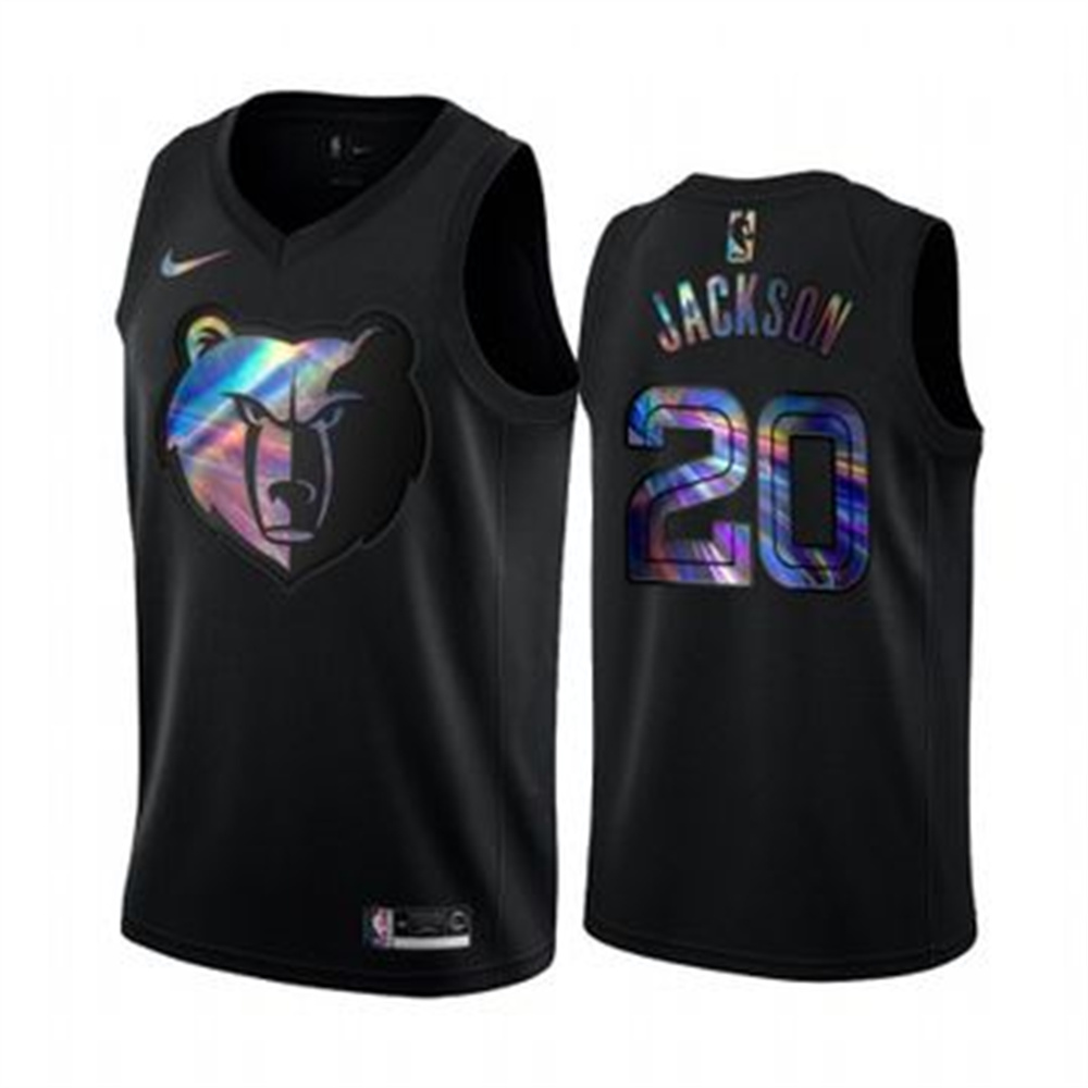 Nike Grizzlies #20 Josh Jackson Men's Iridescent Holographic Collection NBA Jersey - Black Nike Grizzlies #20 Josh Jackson Men's Iridescent Holographic Collection NBA Jersey - Black