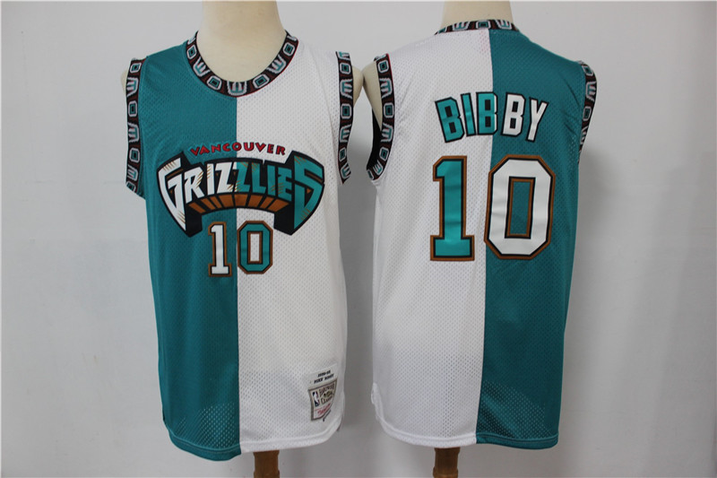 Grizzlies 10 Mike Bibby Blue White Split Hardwood Classics Jersey Grizzlies 10 Mike Bibby Blue White Split Hardwood Classics Jersey
