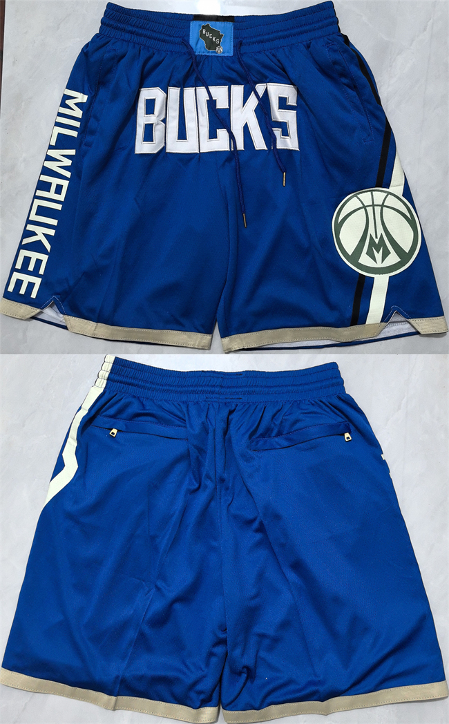 Men's Milwaukee Bucks Royal Shorts (Run Small) Men's Milwaukee Bucks Royal Shorts (Run Small)
