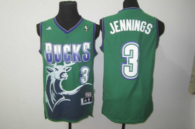 Men's Bucks #3 Jennings Green Hardwood Classics Jersey Men's Bucks #3 Jennings Green Hardwood Classics Jersey