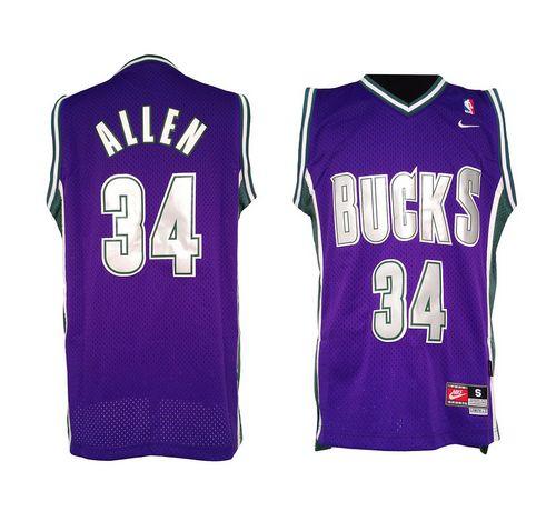 Bucks #34 Ray Allen Purple Soul Swingman Stitched NBA Jersey Bucks #34 Ray Allen Purple Soul Swingman Stitched NBA Jersey