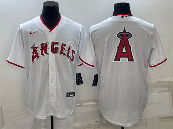 Men's Los Angeles Angels White Team Big Logo Cool Base Stitched Jersey Men's Los Angeles Angels White Team Big Logo Cool Base Stitched Jersey