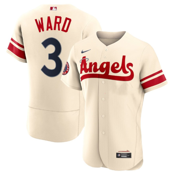 Men's Los Angeles Angels #3 Taylor Ward 2022 Cream City Connect Flex Base Stitched Jerseys Men's Los Angeles Angels #3 Taylor Ward 2022 Cream City Connect Flex Base Stitched Jerseys