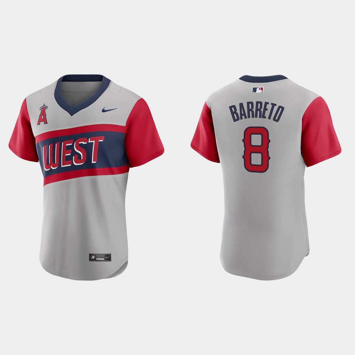 Los Angeles Angels #8 Franklin Barreto Men's Nike Gray 2021 Little League Classic Authentic MLB Jersey Los Angeles Angels #8 Franklin Barreto Men's Nike Gray 2021 Little League Classic Authentic MLB Jersey