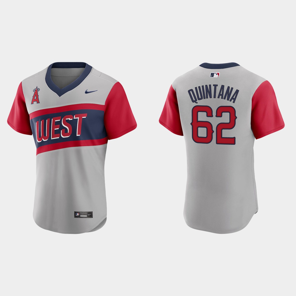 Los Angeles Angels #62 Jose Quintana Men's Nike Gray 2021 Little League Classic Authentic MLB Jersey Los Angeles Angels #62 Jose Quintana Men's Nike Gray 2021 Little League Classic Authentic MLB Jersey