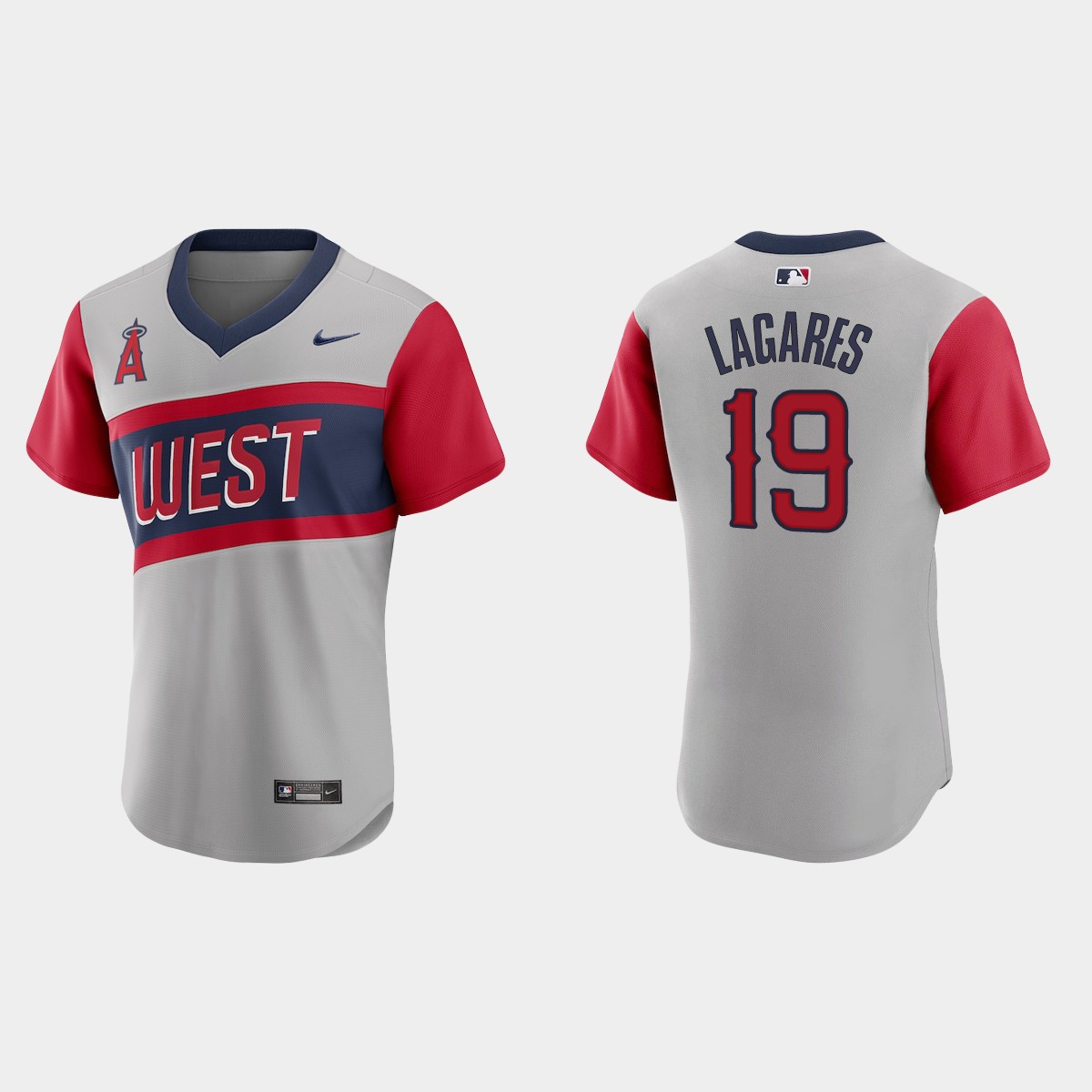 Los Angeles Angels #19 Juan Lagares Men's Nike Gray 2021 Little League Classic Authentic MLB Jersey Los Angeles Angels #19 Juan Lagares Men's Nike Gray 2021 Little League Classic Authentic MLB Jersey