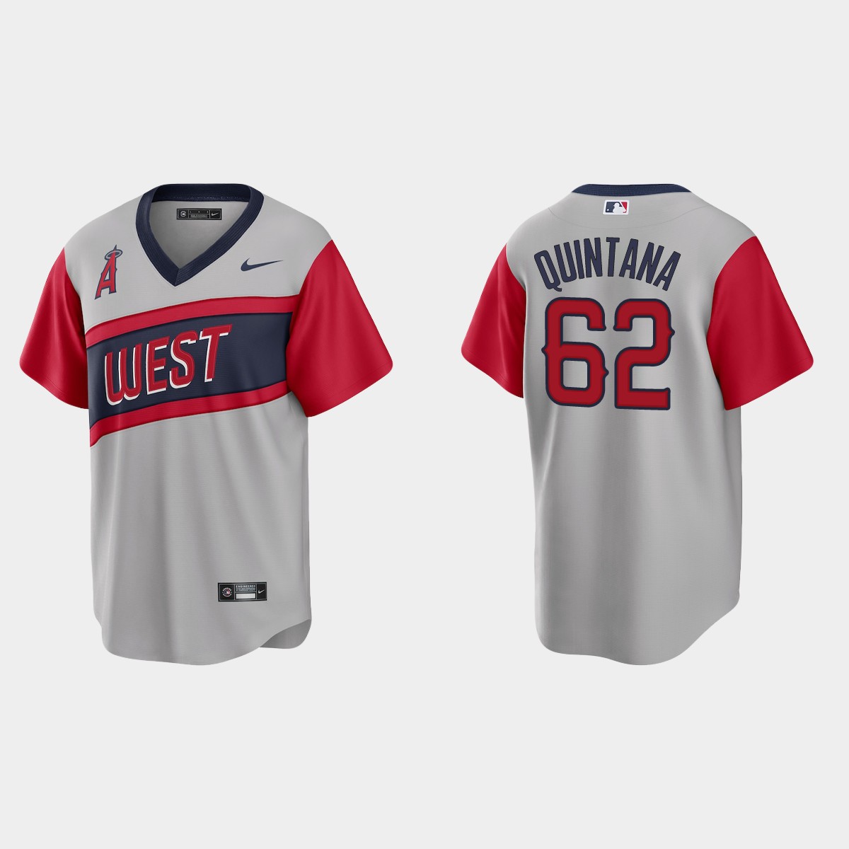 Los Angeles Angels #62 Jose Quintana Men's Nike Gray 2021 Little League Classic Game MLB Jersey Los Angeles Angels #62 Jose Quintana Men's Nike Gray 2021 Little League Classic Game MLB Jersey