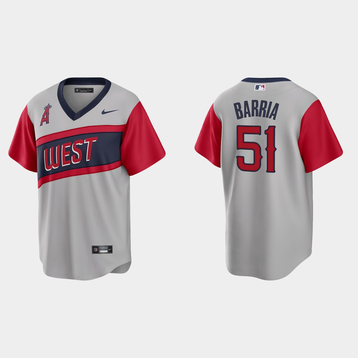 Los Angeles Angels #51 Jaime Barria Men's Nike Gray 2021 Little League Classic Game MLB Jersey Los Angeles Angels #51 Jaime Barria Men's Nike Gray 2021 Little League Classic Game MLB Jersey
