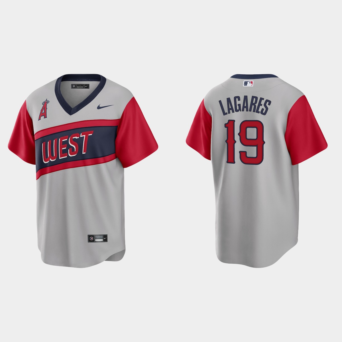 Los Angeles Angels #19 Juan Lagares Men's Nike Gray 2021 Little League Classic Game MLB Jersey Los Angeles Angels #19 Juan Lagares Men's Nike Gray 2021 Little League Classic Game MLB Jersey