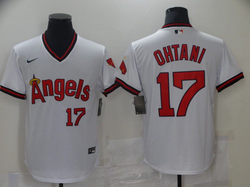 Men Los Angeles Angels 17 Ohtani White Game Throwback 2021 Nike MLB Jersey Men Los Angeles Angels 17 Ohtani White Game Throwback 2021 Nike MLB Jersey