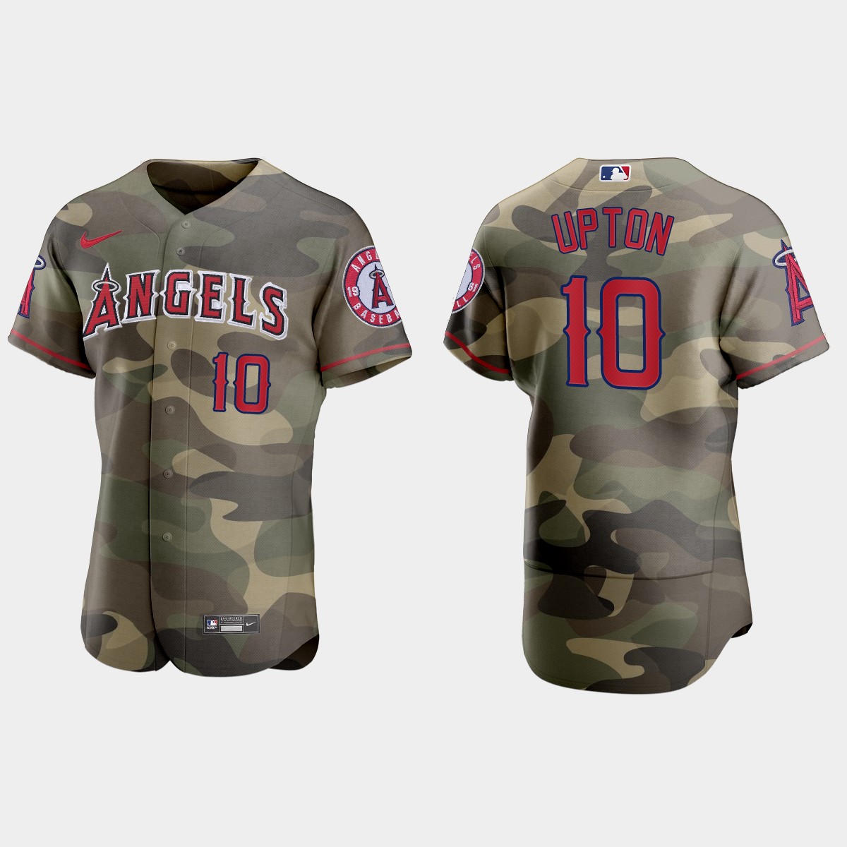 Los Angeles Angels #10 Justin Upton Men's Nike 2021 Armed Forces Day Authentic MLB Jersey -Camo Los Angeles Angels #10 Justin Upton Men's Nike 2021 Armed Forces Day Authentic MLB Jersey -Camo