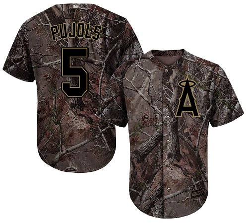 Angels of Anaheim #5 Albert Pujols Camo Realtree Collection Cool Base Stitched Baseball Jersey Angels of Anaheim #5 Albert Pujols Camo Realtree Collection Cool Base Stitched Baseball Jersey