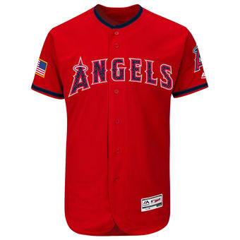 Los Angeles Angels of Anaheim Majestic Fashion Stars & Stripes FlexBase Jersey - Scarlet Los Angeles Angels of Anaheim Majestic Fashion Stars & Stripes FlexBase Jersey - Scarlet