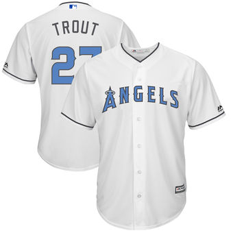 Men's Los Angeles Angels of Anaheim Mike Trout Majestic White Father's Day Cool Base Replica Jersey Men's Los Angeles Angels of Anaheim Mike Trout Majestic White Father's Day Cool Base Replica Jersey