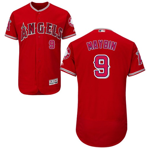 Angels of Anaheim #9 Cameron Maybin Red Flexbase Authentic Collection Stitched MLB Jersey Angels of Anaheim #9 Cameron Maybin Red Flexbase Authentic Collection Stitched MLB Jersey
