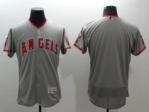 Angels of Anaheim Blank Grey Flexbase Authentic Collection Stitched MLB Jersey Angels of Anaheim Blank Grey Flexbase Authentic Collection Stitched MLB Jersey