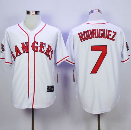 Angels of Anaheim #7 Ivan Rodriguez White 1995 Game Worn and Signed Stitched MLB Jersey Angels of Anaheim #7 Ivan Rodriguez White 1995 Game Worn and Signed Stitched MLB Jersey