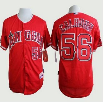 Los Angeles Angels of Anaheim #56 Kole Calhoun Red Cool Base Stitched Baseball Jersey Los Angeles Angels of Anaheim #56 Kole Calhoun Red Cool Base Stitched Baseball Jersey