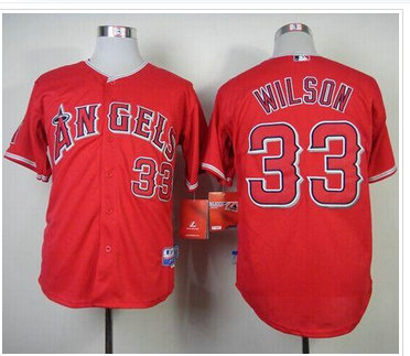 Los Angeles Angels of Anaheim #33 C.J. Wilson Red Cool Base Baseball Jersey Los Angeles Angels of Anaheim #33 C.J. Wilson Red Cool Base Baseball Jersey