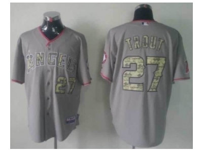 mlb jerseys los angeles angels #27 trout grey(number camo) mlb jerseys los angeles angels #27 trout grey(number camo)