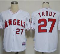 Los Angeles Angels 27 Mike Trout White MLB Jerseys Los Angeles Angels 27 Mike Trout White MLB Jerseys